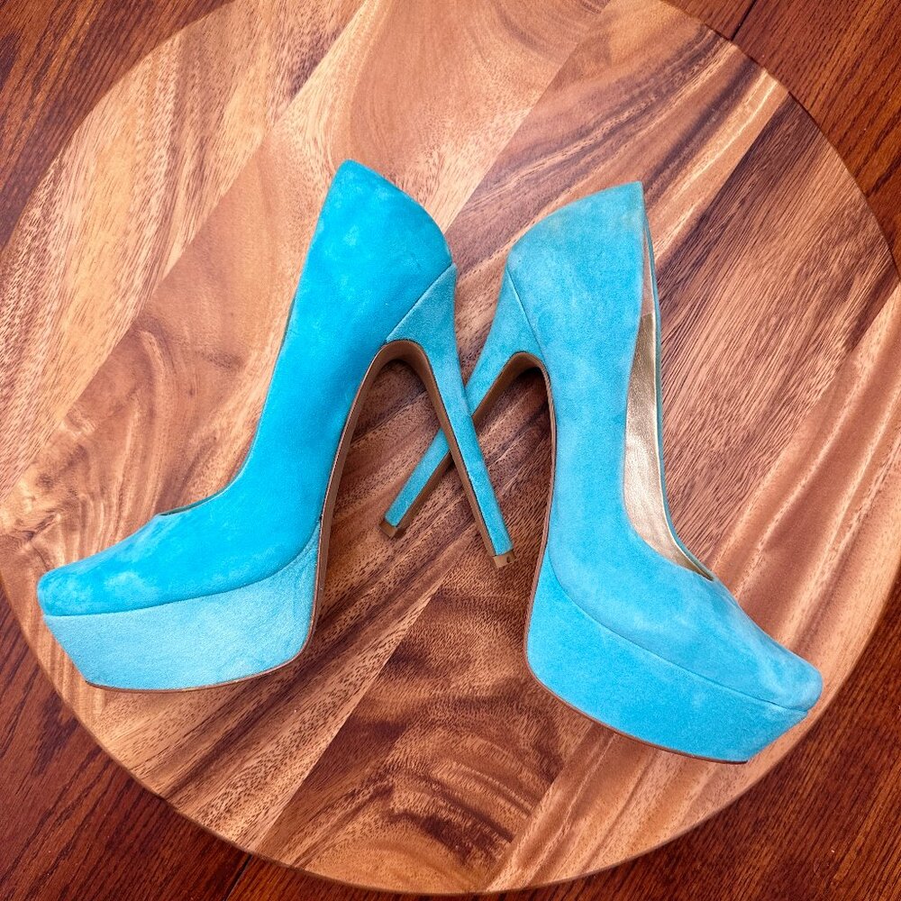 Platform Suede Pump - image 5